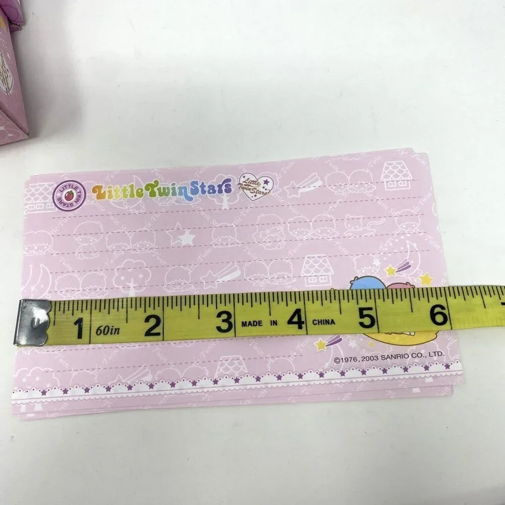 Rare Vintage Little Twin Stars Letter Writing Set Cardboard Drawer Box Preowned
